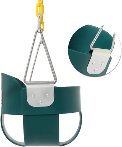 Vista 3 de Asiento de columpio de cubo completo con respaldo alto para niños pequeños, accesorios para columpios