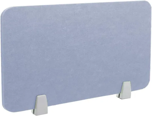 Vista 12 de Icegrey Divisor acústico de escritorio, panel de privacidad, escritorio extraíble absorbente de sonido con 2 clips para centros de llamadas de Beige