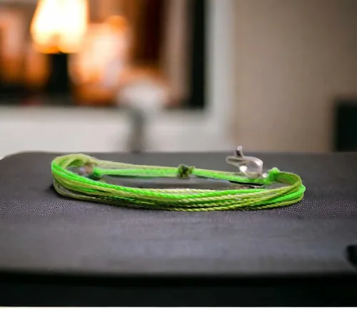 Vista 2 de Pulsera de concientización sobre el cáncer de linfoma, en apoyo de los seres queridos que luchan contra el cáncer
