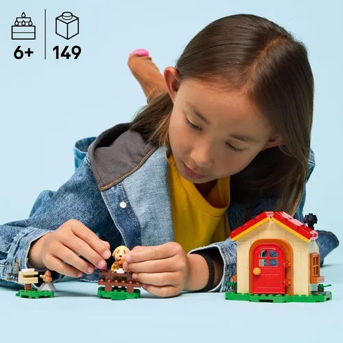 Vista 2 de LEGO Animal Crossing Goldie's Cozy House Building Toy - Juego de simulación para niñas y niños, a partir de 6 años con minifigura de perro, juguete