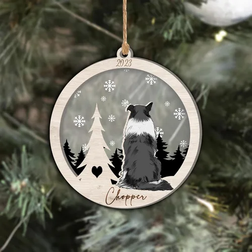 Vista 31 de Nazenti Adorno de Navidad conmemorativo personalizado, regalo personalizado de recuerdo de perro, condolencias por pérdida de mascotas, sabueso