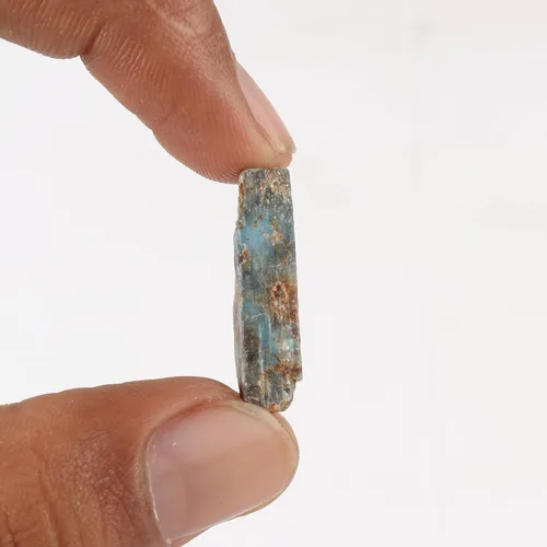 Vista 72 de GEMHUB Lápiz de cianita áspero pequeño con cristal curativo de cianita azul áspero suelto, tamaño pequeño, 9.7