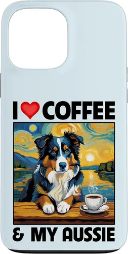 Vista 24 de Aussie Mom Dad Coffee Cup Australian Shepherd Dog Lovers Case for iPhone 17