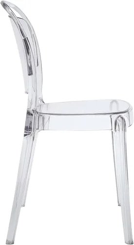 Vista 3 de Modway Entreat - Silla moderna de acrílico para cocina y comedor en transparente, totalmente montada