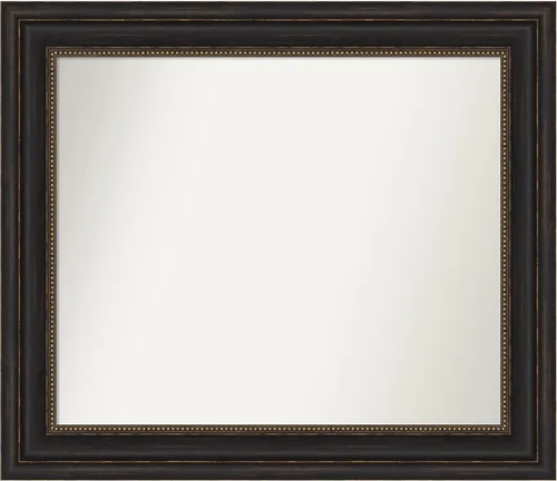 Vista 725 de Amanti Art Espejo de pared personalizado no biselado (25 x 25 pulgadas), marco de bronce acentuado, varios tamaños personalizados, espejo de baño