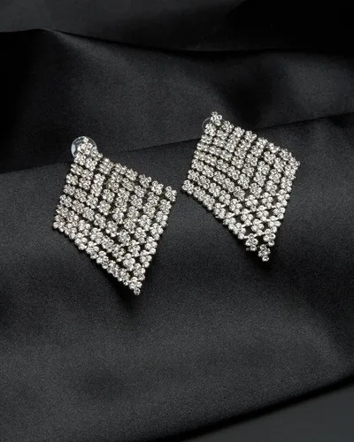 Vista 2 de Badgley Mischka Pendientes para mujer Elegantes aretes colgantes de araña de cristal, cierre de poste