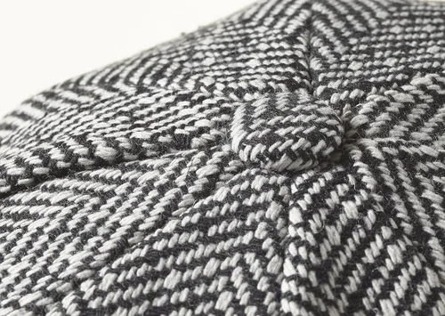 Vista 2 de Peaky Blinders Gorra plana de lana estilo Newsboy de 8 piezas para hombre Humbug negro