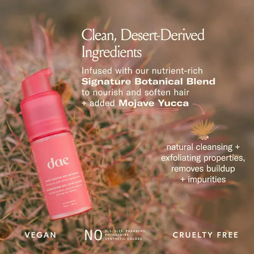 Vista 7 de DAE Champú en polvo seco Fairy Duster - Ingredientes naturales sin aerosol, absorbe aceite y refresca las raíces