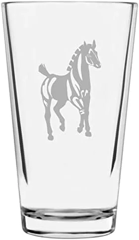 Vista 78 de Shetland Pony (cuerpo) - Vaso de pinta grabado con temática de caballo alternativo de 16 onzas