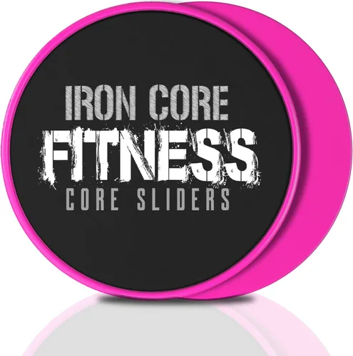 Vista 8 de Iron Core Fitness 2 discos deslizantes de doble cara, deslizadores de núcleo Ultimate Core Ab Fitness Trainer. Equipo de entrenamiento abdominal