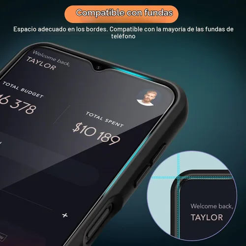 Vista 7 de JETech Protector de pantalla para Samsung Galaxy A13/A12, paquete de 3