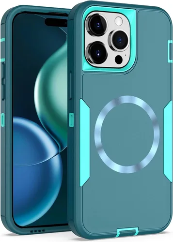Vista 22 de Diseñada para iPhone 14 Pro, protección magnética contra caídas resistente, compatible con MagSafe, a prueba de polvo, no se decolora, no se pone