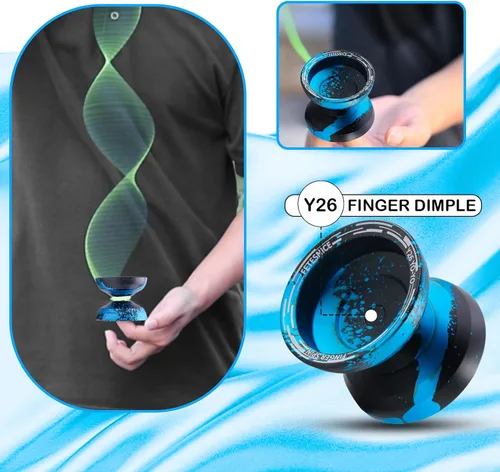Vista 2 de FETESNICE Yoyo profesional de mariposa Y26 - Yoyo giratorio de dedo de doble modo receptivo/no responde, para niños, adultos y jugadores