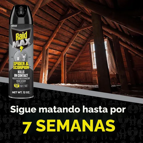 Vista 3 de Raid Max exterminador de arañas y escorpiones de 12 onzas
