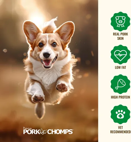 Vista 5 de Pork Chomps Masticables para perros de piel de cerdo al horno, rollos de 8 pulgadas, 2