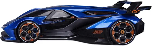 Vista 3 de Maisto Lambo 1/18 V12 Vision Gran Turismo Modelo de Coche Fundido a Presión 31454 Azul