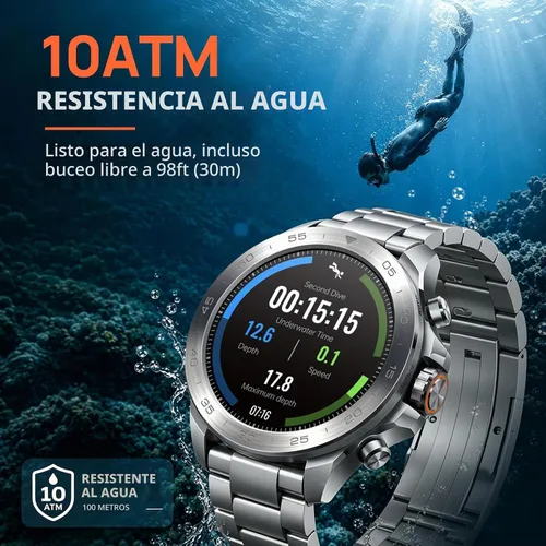 Vista 7 de mibro GS Explorer S Titanium - Reloj inteligente GPS para exteriores con Plata de titanio