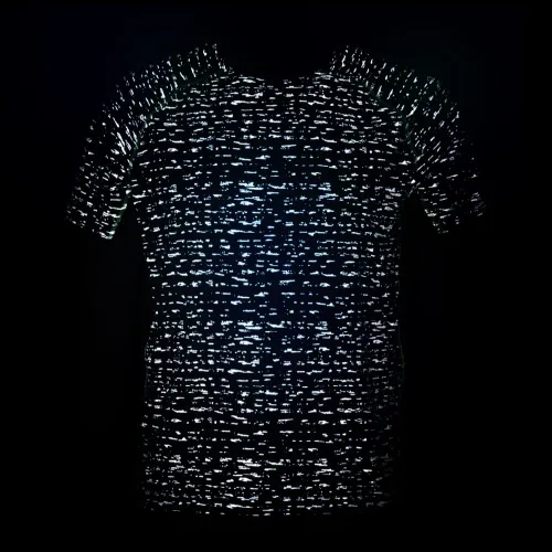 Vista 3 de WILDSPARK Camiseta reflectante de rendimiento para hombre, camiseta de alta visibilidad para hombre, manga corta, protección solar UPF 50+