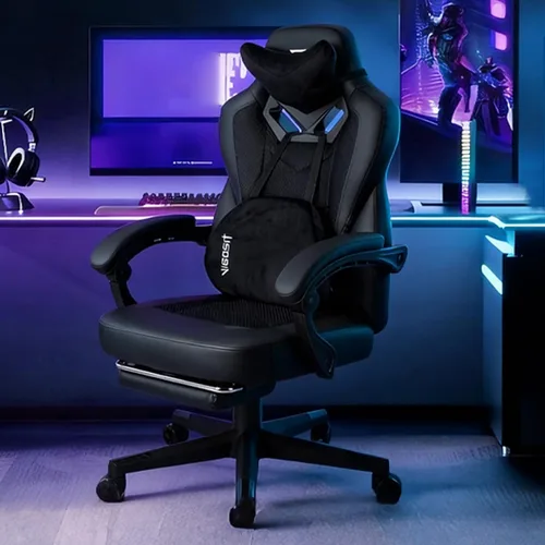 Vista 9 de Vigosit Silla de juegos Pro, sillas ergonómicas para juegos para adultos y personas pesadas, silla reclinable de masaje para escritorio de oficina