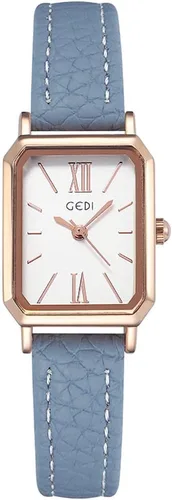 Vista 7 de TOOCAT Reloj de Pulsera para Mujer Mini Ultradelgado Elegante Cuadrado de Cuarzo con Correa de Cuero 30M Relojes Analógicos Impermeables
