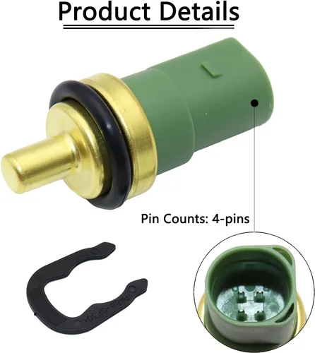 Vista 2 de Sensor de Temperatura del Motor Remitente 059 919 501A Compatible con Volkswagen Passat Golf Beetle Jetta Eurovan Cabrio Polo Audi A4 S4 A6 S6 TT A8