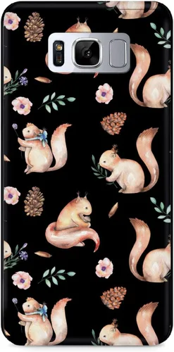 Vista 17 de Inspired Cases - Funda con textura 3D para iPhone Xs Max - Funda protectora de goma para Apple iPhone Xs Max - Patrón de acuarela de ardilla - Negro