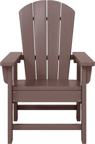 Vista 46 de WestinTrends Malibu Kids - Silla de patio de plástico HDPE Adirondack para exteriores, color negro