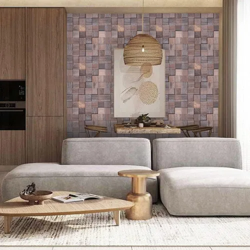 Vista 4 de Alenor Tessera Ice - Paneles de pared de madera 3D de 5.80 pies cuadrados, juego de paneles de madera natural recuperada, ajuste sin costuras, Hielo