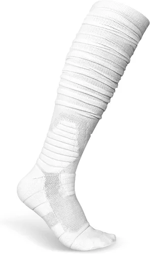 Vista 5 de Finerview Scrunch - Calcetines de fútbol de 2 pares, calcetines deportivos acolchados extra largos para hombres y mujeres