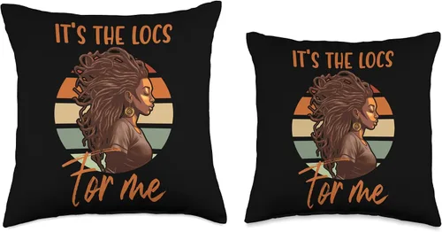 Vista 3 de Locs Afro Dreadlocks Love Natural Beauty Hair It's the Locs for Me Afro Hair - Almohada negra americana africana, 16 x 16 pulgadas, multicolor