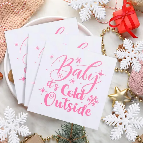 Vista 9 de Crtiin 100 servilletas de baby shower con texto en inglés «We Can Bearly Wait», decoraciones de baby shower para niños, servilletas de regalo