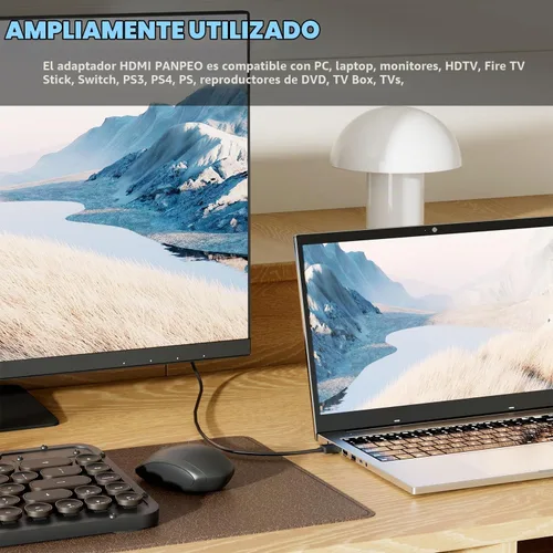 Vista 6 de PANPEO Adaptador HDMI de Ángulo Recto 8K@60Hz, Adaptador HDMI de 90 Grados y 270 Grados (Paquete de 2) 8K@60Hz 4K@120Hz HDMI adapter, 90° + 270°