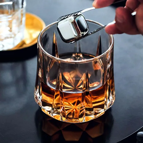 Vista 8 de Old Fashioned - Juego de vasos de whisky de cristal de 6 a 12 onzas, vasos de whisky de lujo para beber bourbon, whisky escocés, cócteles, coñac