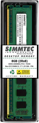 Vista 26 de Simmtec RAM 4GB DDR4 2666MHz DIMM PC4-21300 UDIMM Non-ECC 1.2V CL19 288-Pin Computadora de escritorio RAM módulo de actualización de memoria