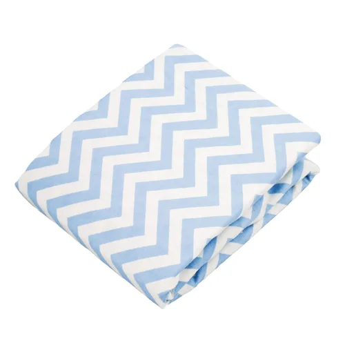 Vista 3 de Kushies Funda para cambiador para almohadilla de 1", 100% algodón transpirable, fabricada en Canadá, cheurón azul