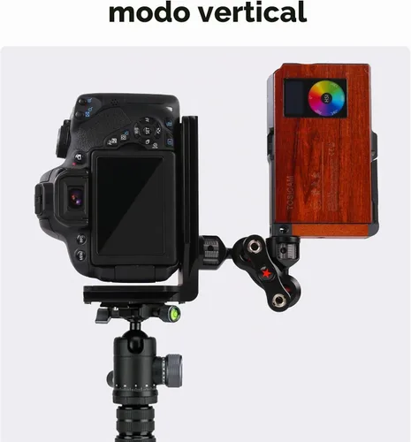 Vista 6 de Cámara con soporte en L para DSLR vertical horizontal Trípode de liberación rápida Compatible con Canon Nikon Sony DJI Osmo Ronin Zhiyun