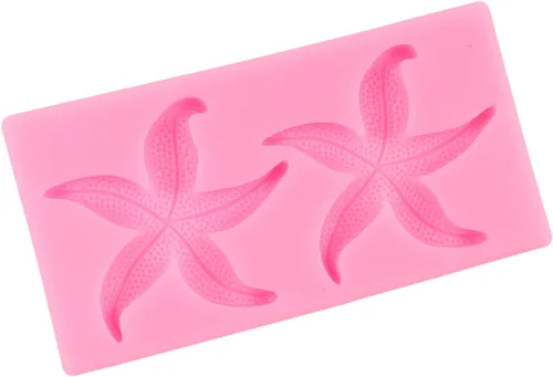Vista 6 de Moldes de silicona con diseño de estrella de mar para fondant, para decoración de tartas de temática marina, decoración de cupcakes, postres