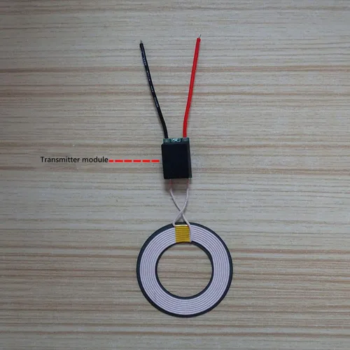 Vista 3 de Taidacent 12V 1A Módulo de carga de energía inalámbrica Cargador inalámbrico inductivo magnético PCB con imán e indicador LED