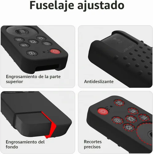 Vista 4 de Funda de silicona con control remoto para LG MR25GA, compatible con televisores inteligentes LG OLED 2025 C5, B5, G5, M5, con cordón (negro)