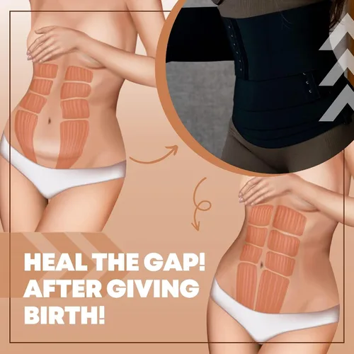 Vista 3 de gogrit Entrenador de cintura posparto, banda para el vientre con forma de reloj de arena, corsé moldeador de cuerpo, faja deportiva para mujer