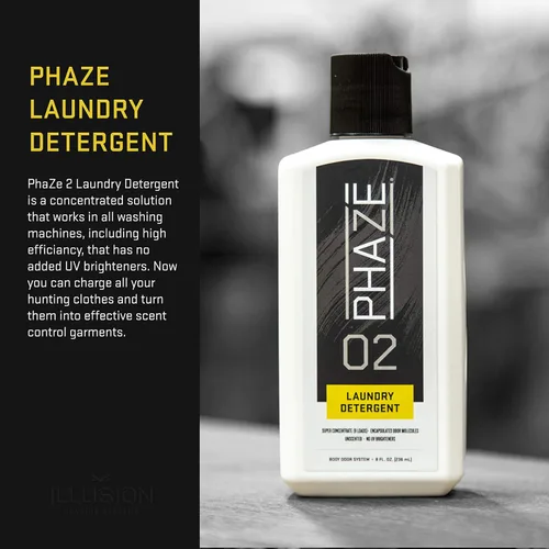 Vista 5 de PhaZe 2 Detergente para ropa - Sistema de control de aroma y eliminación de olores #1 Deer Hunter - 8 onzas