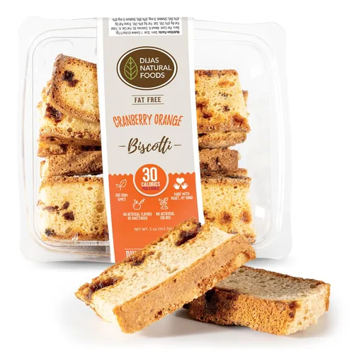 Vista 17 de DIJAS Natural Food s, Galleta de biscotti sin grasa, ingredientes naturales sin conservantes, delicioso aperitivo bajo en calorías (5 onzas)