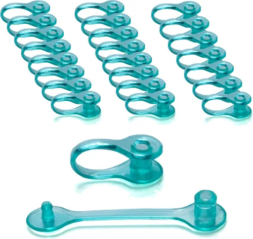 Vista 15 de 25 piezas de plástico The Acrylic Place llavero conector pestaña/broche/clip (transparente)