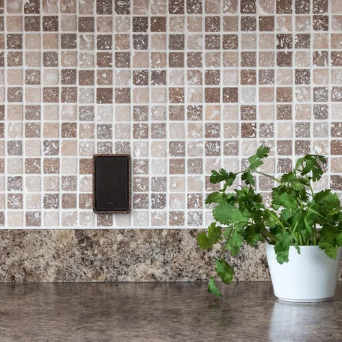 Vista 6 de Henne Bery Rope Edge - Placa decorativa de pared para interruptor (placa lisa, 2 unidades, bronce antiguo)