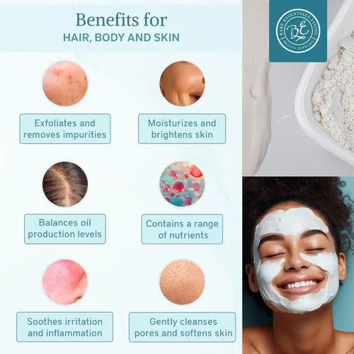 Vista 3 de Bare Essentials Living - Polvo de arcilla de caolín blanco (12 onzas) Arcilla en polvo blanca 100% natural para bombas de semillas, máscara