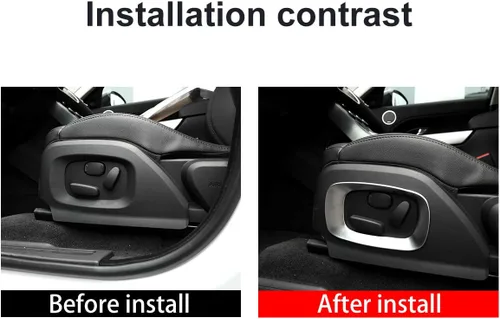 Vista 3 de YIWANG ABS cromo asiento lateral decoración marco cubierta ajuste 2 unids para Land Rover Range Rover Evoque 2012-2015 Auto Accesorios