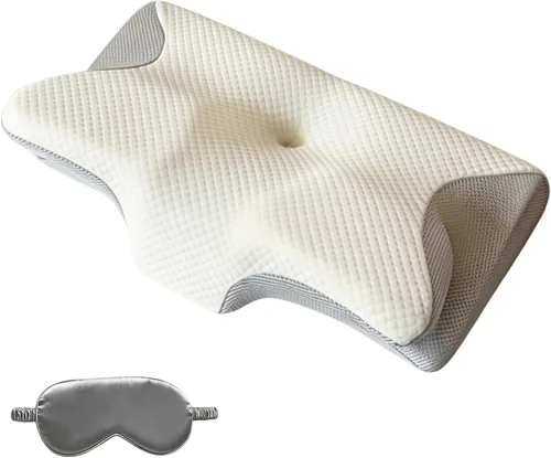 Vista 9 de Almohada cervical ergonómica - Almohada cervical de espuma viscoelástica Negro