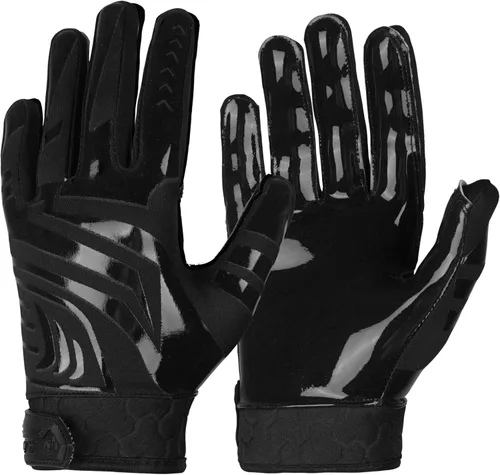 Vista 15 de LYRX Football Gloves for Youth & Adults, Super Sticky Receiver Gloves with Silicone Grip Palm, Lightweight Breathable Football Gloves for Kids Negro