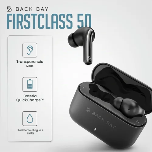 Vista 3 de Back Bay Audio Auriculares inalámbricos con cancelación de ruido, ANC Negro