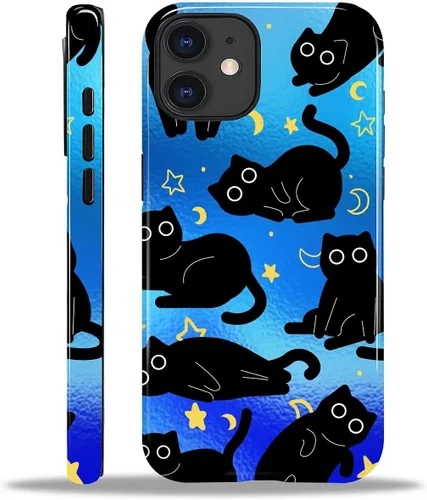 Vista 170 de Funda para iPhone 11, resistente híbrida 2 en 1, protección completa contra golpes con acabado brillante, diseño de collage de tela a cuadros